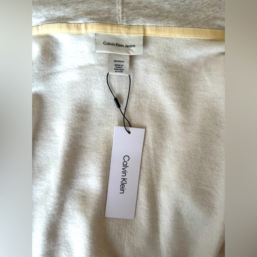 2 PC Calvin Klein LOGO TAPE KNIT FULL ZIP HOODIE & JOGGER SET SZ.M - Picture 12 of 16